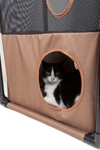 Carica l&#39;immagine nel visualizzatore di Gallery, Pet Life Kitty-Square Obstacle Soft Folding Sturdy Play-Active Travel Collapsible Travel Pet Cat House Furniture
