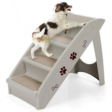 Load image into Gallery viewer, 4 Step Anti-Slip Collapsible Plastic Pet Stairs Ladder For Small Dog and Cats
