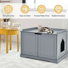 Carica l&#39;immagine nel visualizzatore di Gallery, Cat Litter Box Enclosure with Double Doors for Large Cat and Kitty
