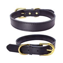 Cargar imagen en el visor de la galería, Genuine Leather Dog Collar; Wide Dog Collar; Soft Padded Breathable Adjustable Tactical Waterproof Pet Collar
