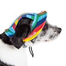 Load image into Gallery viewer, &#39;Colorfur&#39; Uv Protectant Adjustable Fashion Canopy Brimmed Dog Hat Cap
