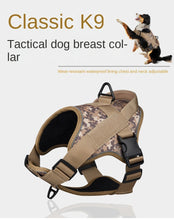 Charger l&#39;image dans la galerie, Dog Harness; large dog training tactical chest strap; K9 pet chest strap; vest type reflective dog rope; explosion-proof impulse traction
