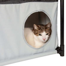 Cargar imagen en el visor de la galería, Pet Life Kitty-Square Obstacle Soft Folding Sturdy Play-Active Travel Collapsible Travel Pet Cat House Furniture
