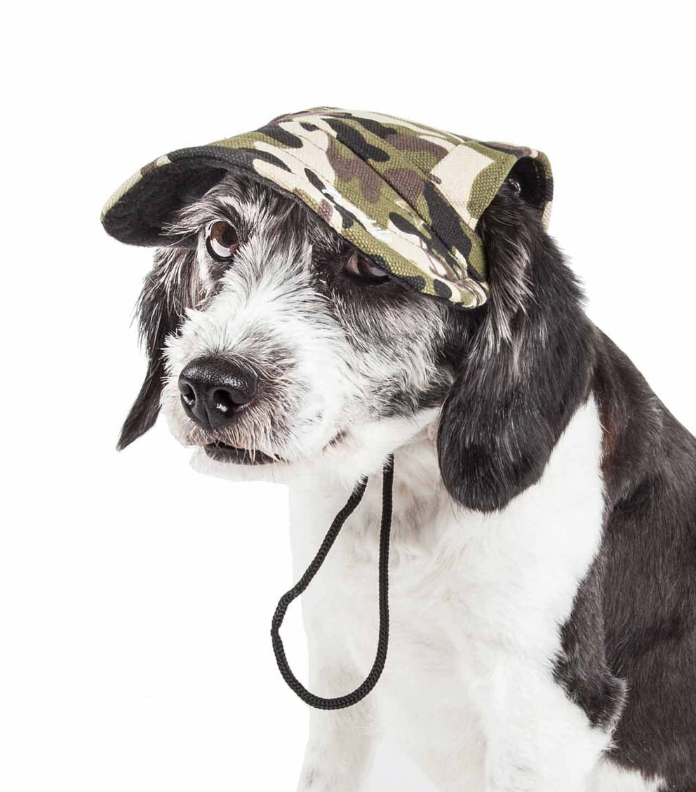 Camouflage UV Protectant Einstellbare Mode-Hundehut-Kappe