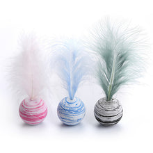 Carica l&#39;immagine nel visualizzatore di Gallery, Pet cat feather throwing toy colorful starry sky amuse cat amuse cat amuse toy and interact
