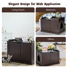 Load image into Gallery viewer, Cat Litter Box Enclosure with Double Doors for Large Cat and Kitty
