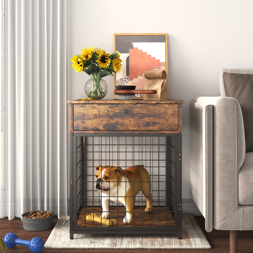 Furniture Dog Crates for small dogs Wooden Dog Kennel Dog Crate End Table, Nightstand
