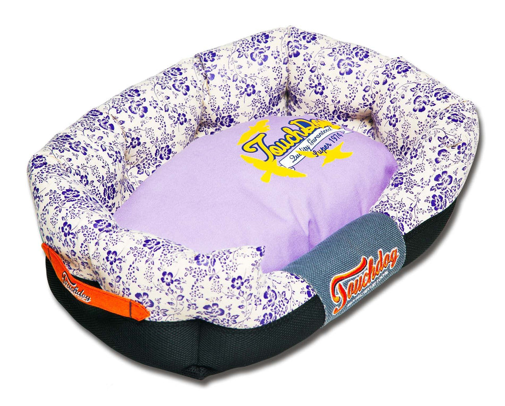 Floral-Galore Ultra-Plush Rectangular Rounded Designer Dog Bed