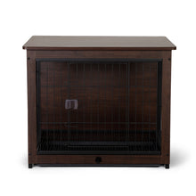 Load image into Gallery viewer, Indoor Dog Crate, Sofa Side End Table, 2-Tier Wooden Pet Cage with Removable Tray, Walnut
