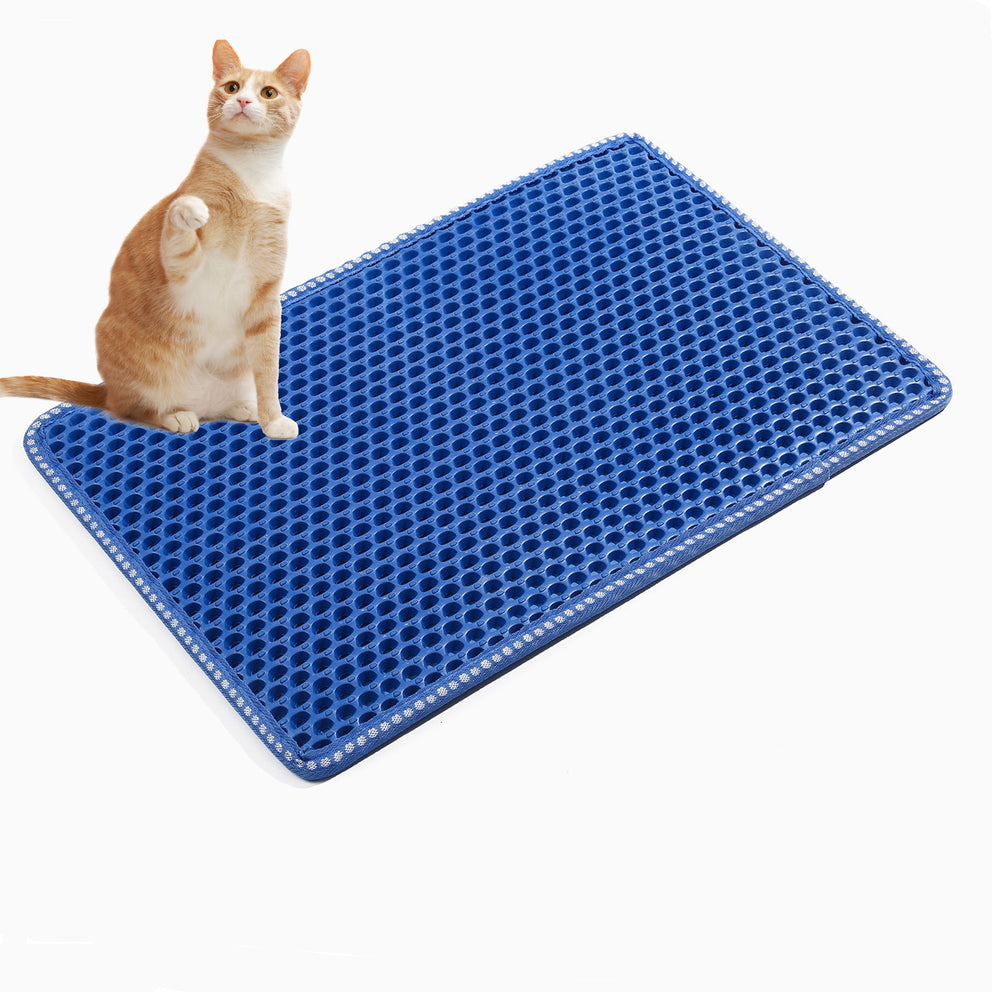 Cat Litter Mat, Kitty Litter Trapping Mat, Double Layer Mats with MiLi Shape Scratching design, Urine Waterproof, Easy Clean, Scatter Control 21