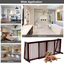 Load image into Gallery viewer, Folding Adjustable Free Standing 3 Panel Wood Fence
