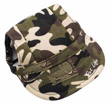 Load image into Gallery viewer, Camouflage Uv Protectant Adjustable Fashion Dog Hat Cap

