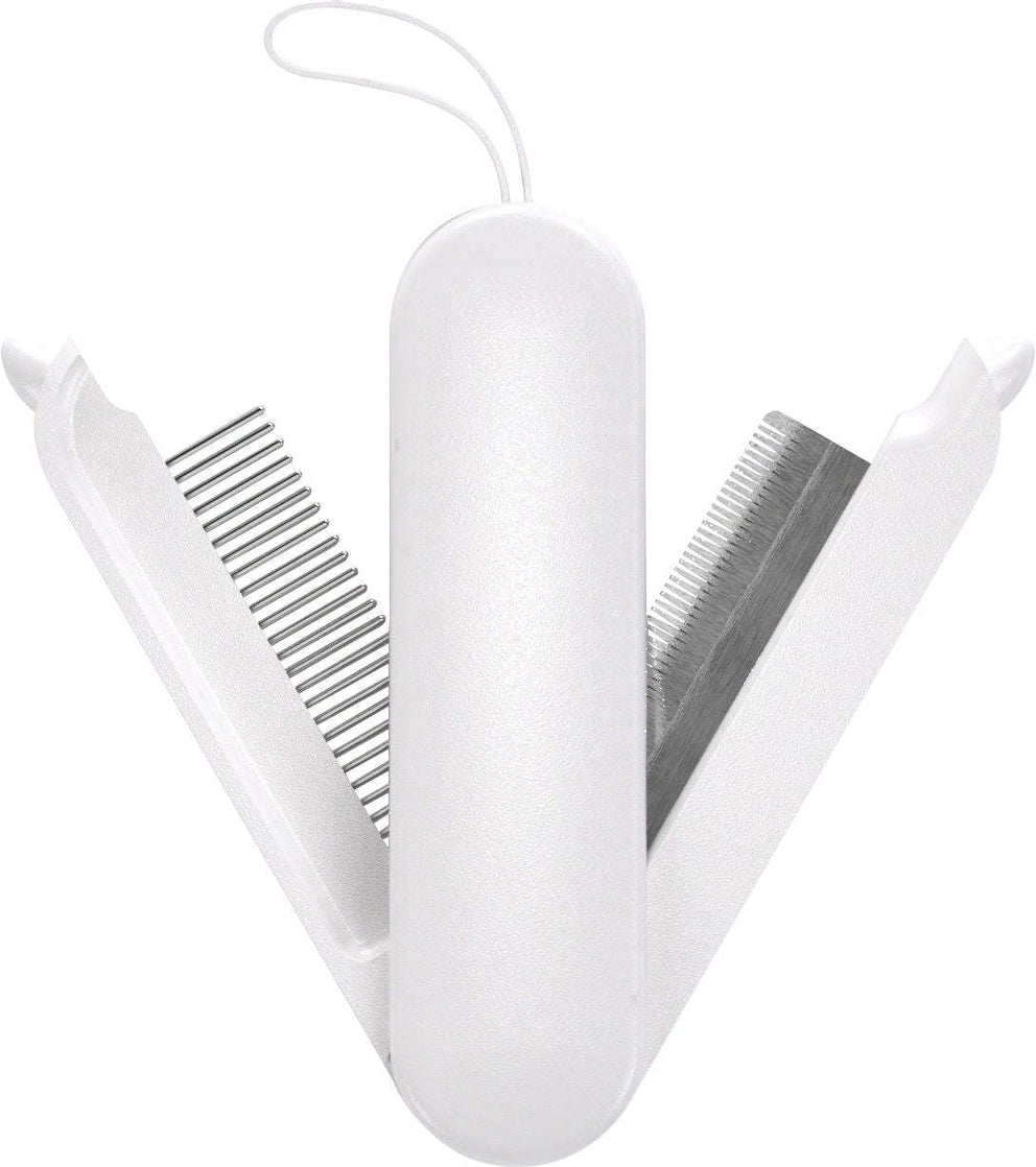 'JOYNE' Multi-Functional 2-in-1 Swivel Travel Grooming Comb and Deshedder