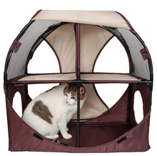Load image into Gallery viewer, Pet Life Kitty-Play Obstacle Travel Collapsible Soft Folding Pet Cat House
