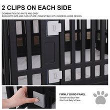 Carica l&#39;immagine nel visualizzatore di Gallery, Pet Playpen Foldable Gate for Dogs Heavy Plastic Puppy Exercise Pen with Door Portable Indoor Outdoor Small Pets Fence Puppies Folding Cage 4 Panels Medium Animals House Black (33.5x33.5 inches)
