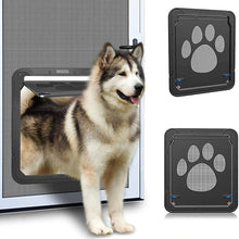 Carica l&#39;immagine nel visualizzatore di Gallery, 041 Lockable Pet Door for Screen door ( Large ) with Magnetic Flap &amp; Lock, 12x14x0.4
